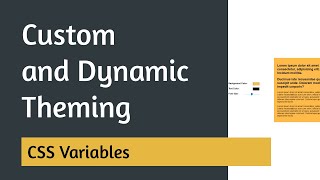 Dynamic Theming with CSS Variables