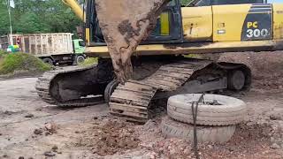 remove the excavator idler