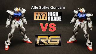 Aile Strike Gundam HG vs RG