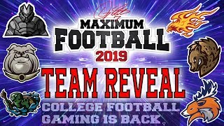 COLLEGE FOOTBALL GAMING IS BACK!!! | Doug Flutie's Maximum Football 2019 Exclusive Team Reveal