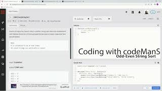 Codewars 7 kyu Odd-Even String Sort Javascript