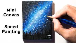 🗣 Acrylic Painting of a Starry Night Sky | Mini Painting Series #1