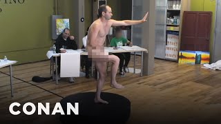 The Impractical Jokers' Unsexy Nude Modeling Prank | CONAN on TBS