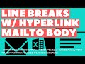 Add Line Breaks in Body of Mailto (Hyperlink Function) | Excel Tip
