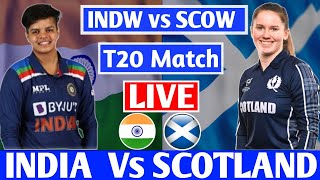 live India Women vs Scotland Women U19 world cup T20 match | live INDW Vs SCOW score and commentary
