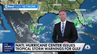 National Hurricane Center issues tropical storm warnings for Gulf of Mexico