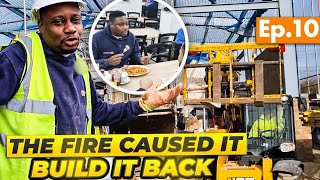 Fire burnt warehouse | The Warehouse part 1 EP10| Bricklaying with KD brickwork