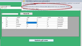 VB.NET Solve error @Parameter has no default value when update all data in access database