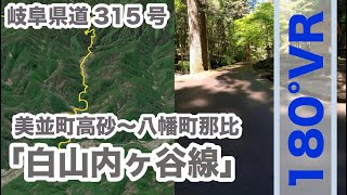 【郡上の道】岐阜県道315号「白山内ヶ谷線」（美並町高砂〜八幡町那比）Insta360 One X2（180VR）