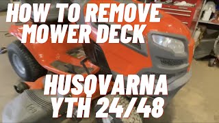 How to Remove Mower Deck on a Husqvarna YTH 2448 Tractor