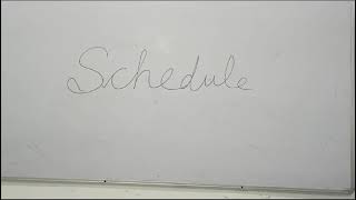 pronunciation of schedule