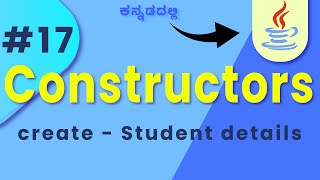 Java Constructor Tutorial: Creating and Managing Student Details in Java || Lesson 17