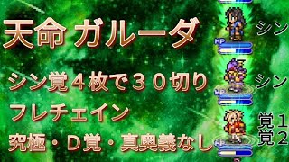 FFRK 天命ガルーダ 竜騎士 30切り③ シン覚４枚 フレチェイン 究極・Ｄ覚・真奥義なし