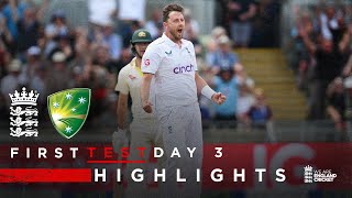 Test in Balance On Rainy Day | Highlights - England v Australia Day 3 | LV= Insurance Test 2023