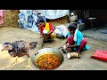 Cooking Meat Curry / Traditional Method | Chicken Recipe Cooking By Village Girls #PART 3