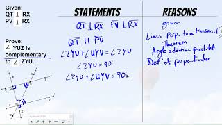 Proving Complementary Angles 2
