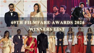 69th Filmfare Awards 2024 || Winners List || 69वें फिल्मफेयर अवॉर्ड्स