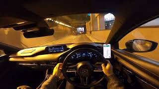 POV#21 MAZDA3 2.0G MT 2022 TOKYO マニュアル車　国道14号市街地　新宿　代々木　新車デビュー以来２万キロ　萬事得3　棍波