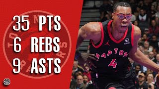 Scottie Barnes 35 pts 6 rebs 9 asts vs Pacers 24/25 season