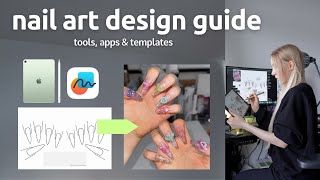 how to design nails with an iPad 💅🏻 free apps, nail art templates, step by step