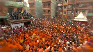 The Orange Vermilion festival, the World Needs to see | Thimi Biska Jatra | FPV Drone Shot