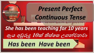 Have been Has been | Present Perfect Continuous Tense in Sinhala (Full Lesson)