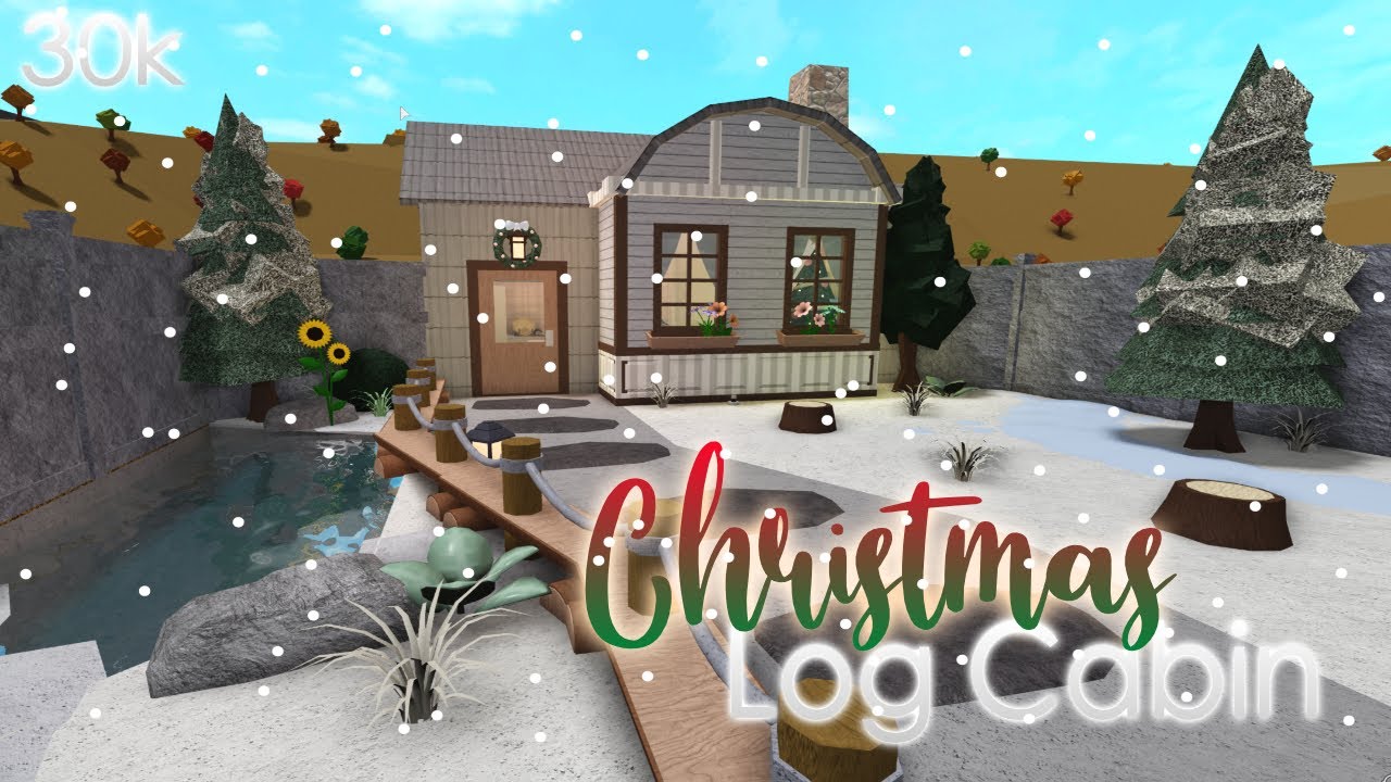 BLOXBURG | Roblox | Christmas Log Cabin - Speedbuild - YouTube