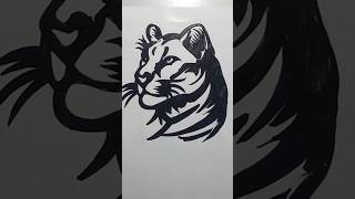 How to make Tiger face drawing #tiger #cheetah #lion #animal #shorts