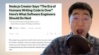 Node.js Creator Says “The Era of Humans Writing Code Is Over”