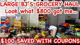 LARGE $800 BJ'S GROCERY HAUL USING STORE COUPONS & PRICES #SHOPPING #GROCERYHAUL #FLORIDA #2023