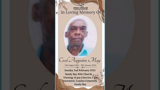 Cecil Augustus May | Funeral Announcement #obituariessvg #svg #obituaries