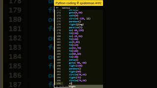 Create Spiderman Using Python Programming/#coding #python #pythonprogramming #spiderman #turtle