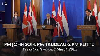 Press conference on Ukraine with Prime Minister Mark Rutte and Prime Minister Justin Trudeau