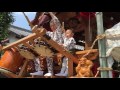 2017.06.10 山車の上で太鼓の朝陽 吉原祗園祭