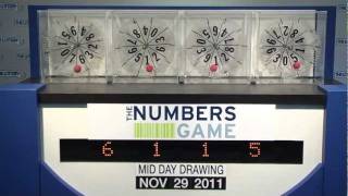 Midday Numbers Game Drawing: Tuesday, November 29, 2011