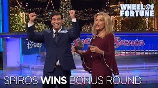 Spiros Wins Bonus Round | Wheel of Fortune