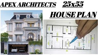 25x55 HOUSE PLAN | 2 BHK SET | APEX ARCHITECTS