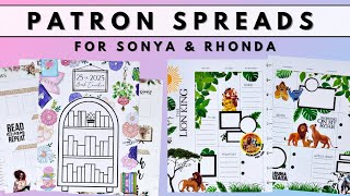 PLAN WITH ME | PATRON SPREADS FOR SONYA \u0026 RHONDA | THE HAPPY PLANNER