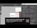 How to Adjust Page size without disturbing the layout in Adobe InDesign