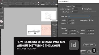 How to Adjust Page size without disturbing the layout in Adobe InDesign