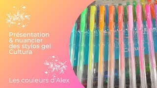 Présentation \u0026 nuancier des stylos gel Cultura