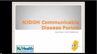 NJDOH Summer 2014 webinar