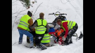 Snowmobile Rider Gets Pinned, Then Sucked Into Sled On Hillclimb | JUST SNOWMOBILES