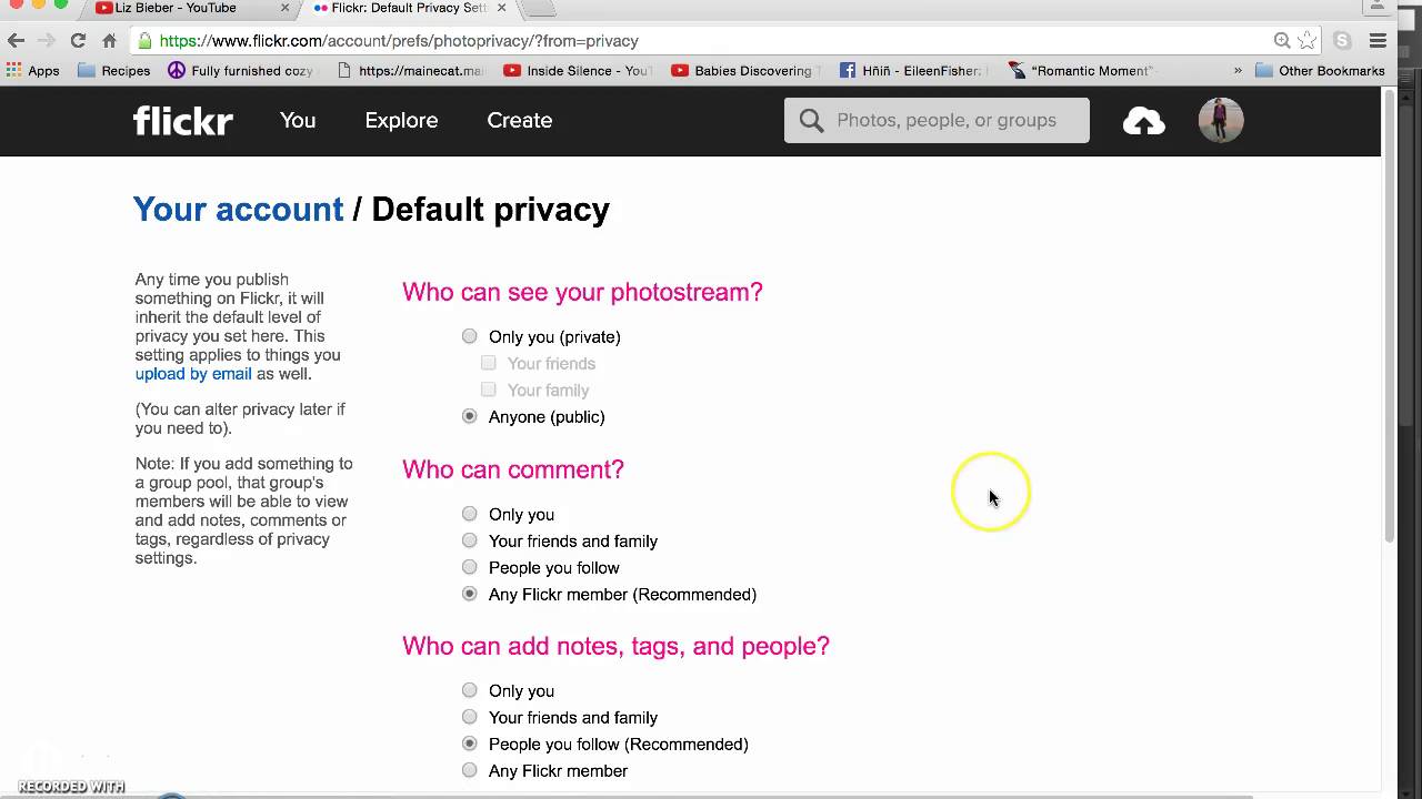 Flickr Uploads Permissions - YouTube