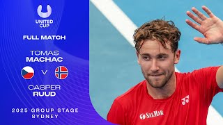 Tomas Machac v Casper Ruud Full Match | United Cup 2025 Group B