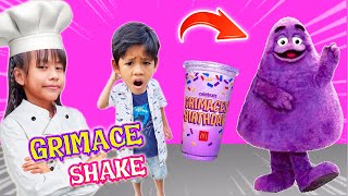 ร้านค้าขายน้ำปั่นสีม่วง กริมเมสเชค กินแล้วกลายร่างเป็นตัวกริมเมส !? Grimace Shake I หนูดีมาแล้วจ้า