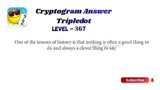 Cryptogram Tripledot Level 361 to 370 Answers | Cryptogram Tripledot Answer | Go Answer