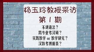 【MissATU对外汉语】跨考汉硕注意事项？不讲语法的汉语语法课？北语杨教授采访 第01期