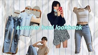 164cm 대학생 여름 하울 룩북 🎾 (h\u0026m, 앤아더스토리즈, COS, A.P.C.) 착용| daily summer lookbook haul أزياء الصيف الكورية