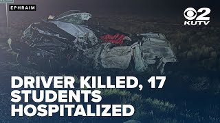 Driver killed, 17 students hospitalized after truck crashes into school buses in Ephraim